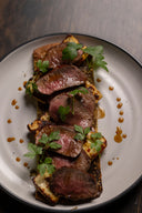 Lamb Flatbreads with Chilli Honey