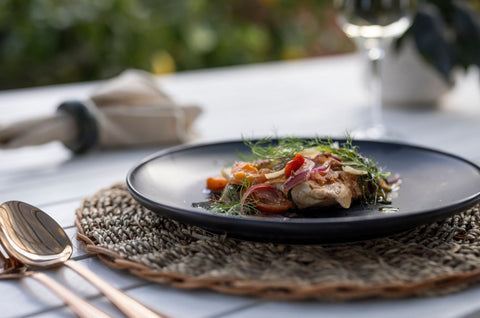 Mediterranean Striped Trumpeter with Bok Choy