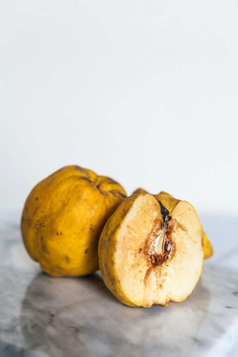 Baked Quince With Pomegranate Balsamic