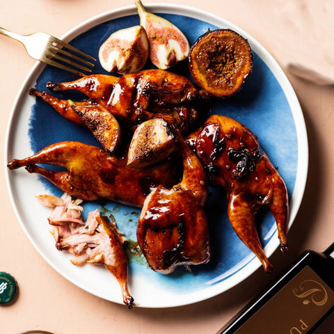 Barbecue Quail with Balsamic Glaze