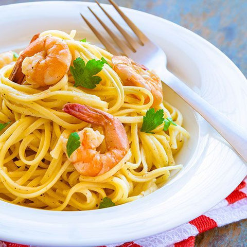 Chilli & Garlic Prawn Linguini