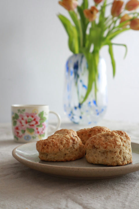 Cheddar Scones With Herb Creme Fraiche