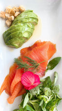 Avocado and Wasabi Mousse with Smoked Salmon
