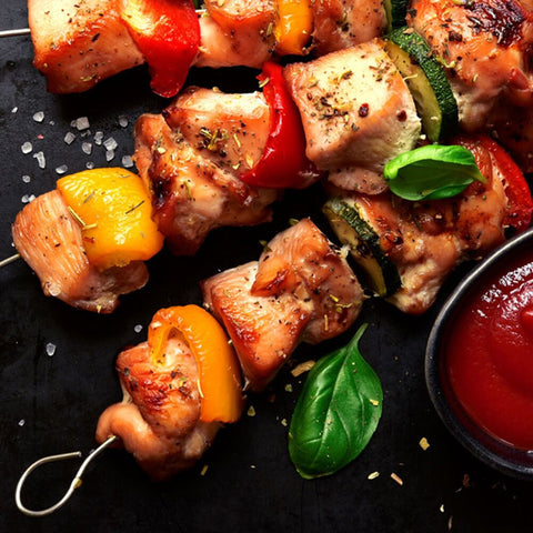 Peppered Chicken Skewers