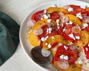 Heirloom Tomato, Peach & Goat Cheese Salad
