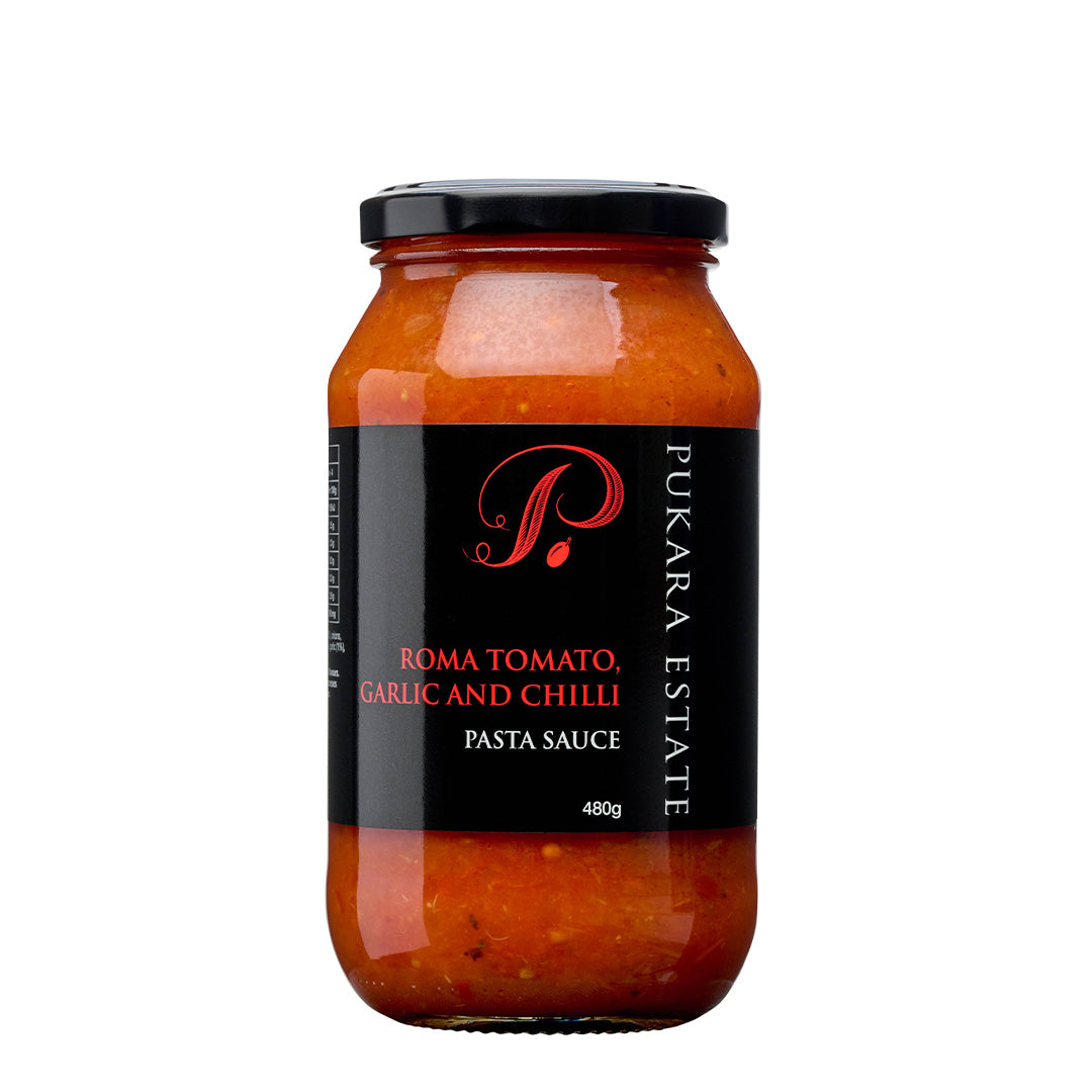 Roma Tomato, Garlic & Chilli Pasta Sauce 480g – Pukara Estate