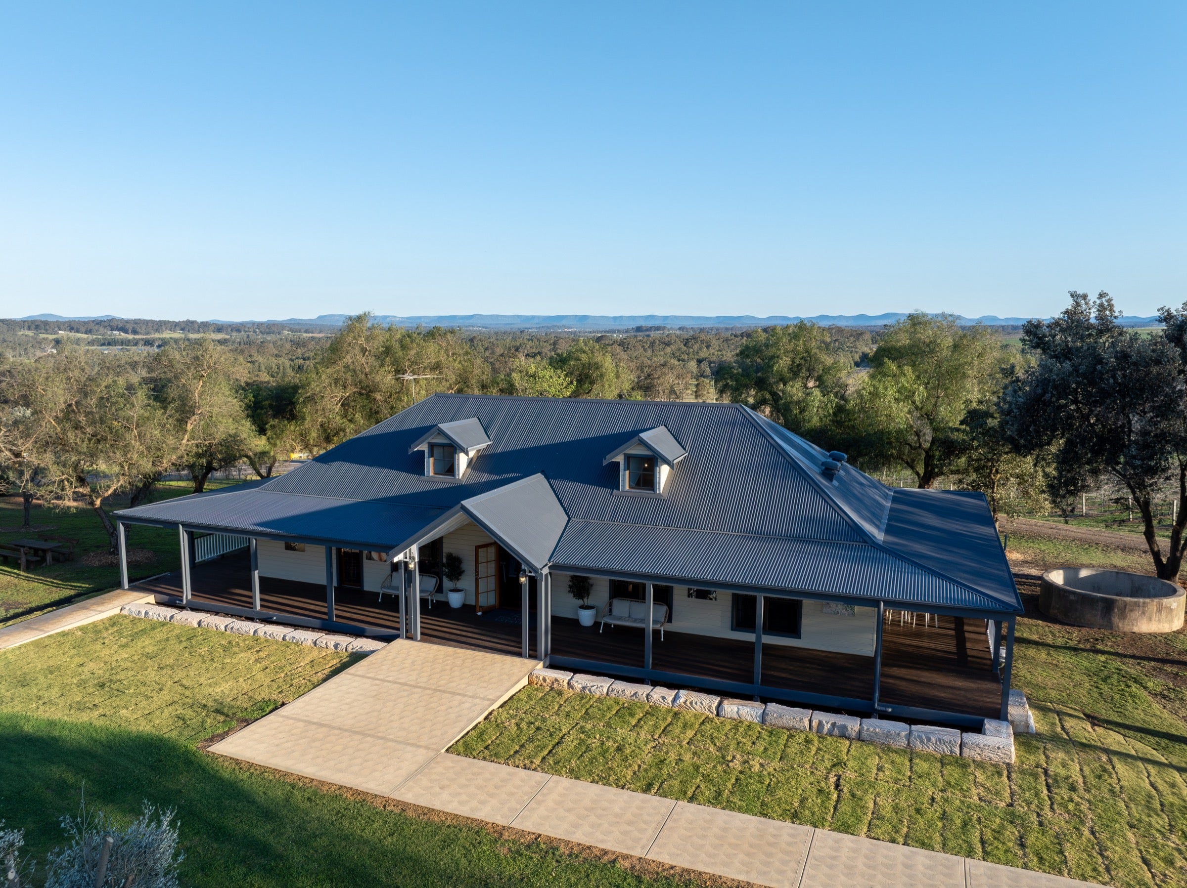 Aerial view of Pukara Estate Pokolbin Tasting Room